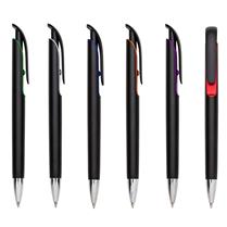 Caneta Plástica com Detalhe Colorido