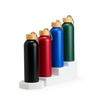 Garrafa de Alumínio com tampa de Bambu 800ml