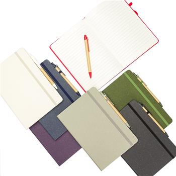 Caderneta Ecológica com Capa de Fibra de Arroz