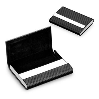 Porta cartões em metal e c.sintético