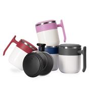 Caneca Inox 350ml Alça e Tampa de Encaixe em Plástico