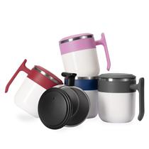 Caneca Inox 350ml Alça e Tampa de Encaixe em Plástico