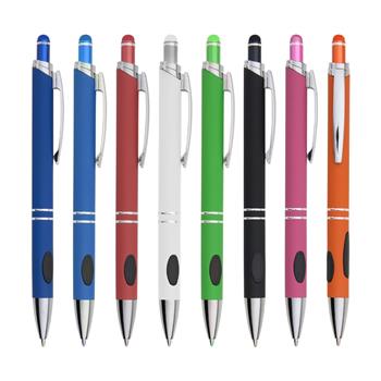 Caneta Metal Touchscreen Emborrachada