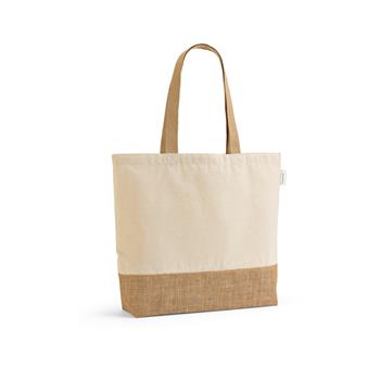 Sacola em 70% algodão reciclado e 30% poliéster reciclado