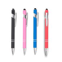 Caneta Emborrachada Touch Prata